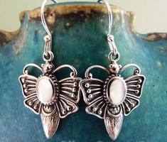 Silver butterfly earrings C